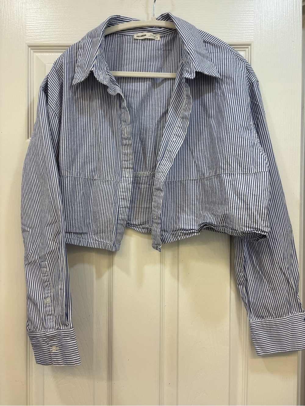 Pull&Bear Blue Striped Button-up